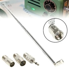 F Type Telescopic Aerial Antenna 75 Ohm with TV / 3.5 Adapter Bose Wave Radio FM