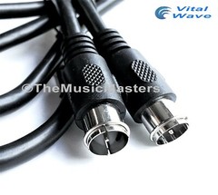 Black 3 ft “PUSH-ON” Coaxial Digital Video Cable TV Satellite Antenna Wire VWLTW