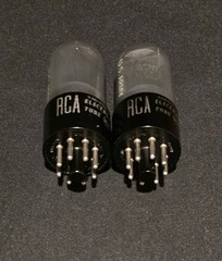 RCA 6SN7 GT US ARMY TUBE 1940s GRAY SMOKE MILITARY SPEC MATCHED SET
