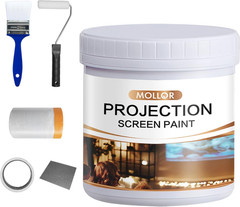 Single-Coat Projector Screen Paint for Vibrant 1080p & 4K Clarity – 32 Fl Oz