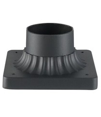Canby 5.5 In. Black Square Pier Mount Base For 3 Inch Post Top Mounts
