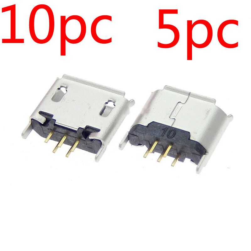 MICRO USB 5pin Female Vertical Seat Jack Direct plug-in Port Power diy Plug