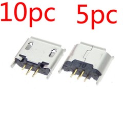 MICRO USB 5pin Female Vertical Seat Jack Direct plug-in Port Power diy Plug