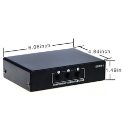 3 In 1 Out Component AV Video Switch Box, Composite 3 RCA AV Splitter RGB