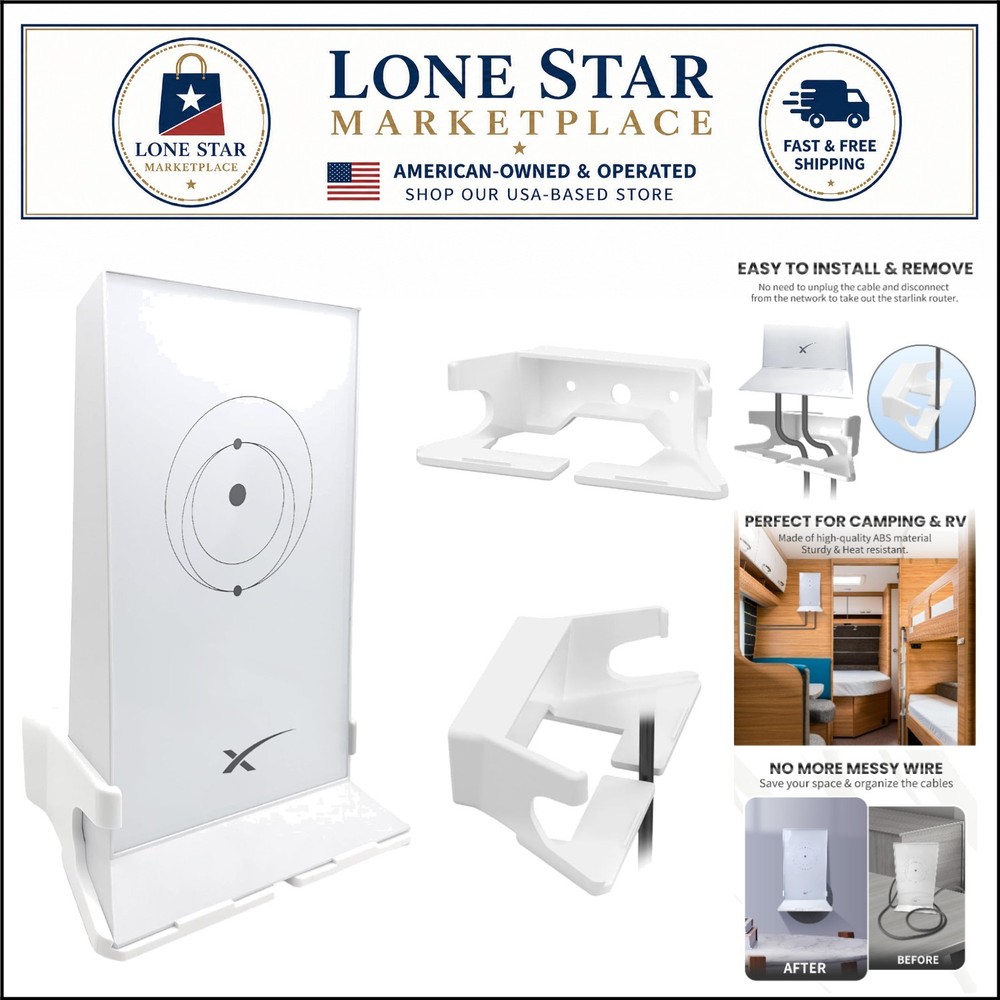 Durable ABS Starlink Wall Mount Holder – Effortless Setup & Cable Management