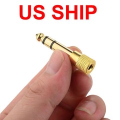 1/8 3.5mm Female to 1/4 6.5mm Male Headphone Stereo Audio Jack Adapter Plug US