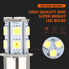 10 X Super White 1156 1141 13-SMD RV Camper Trailer LED Interior Light Bulbs 12V