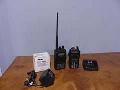 Lot 2 Yaesu FT-65 Dual Band & FT-60 FM Handheld Transceiver w/ NC-88B AC Adapter