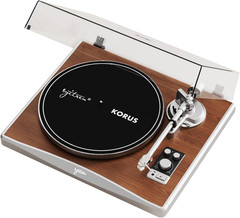 KORUS Bluetooth Record Player with External Speakers & Adjustable Counterweight