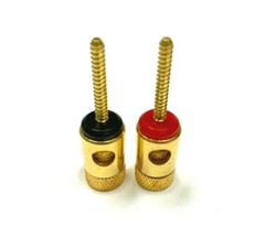 4X Audio Gold threaded Speaker Wire Connector Banana Plug Jack Open End Home Car