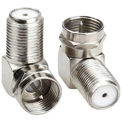 90 Degree Coaxial Connector Right Angle F-Type Male to Female RF Adapter
