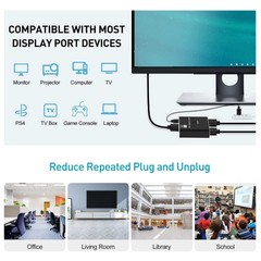 2 Port 8K DisplayPort Switch Splitter 1×2 2X1 Bi-Direction DP Switcher Converter