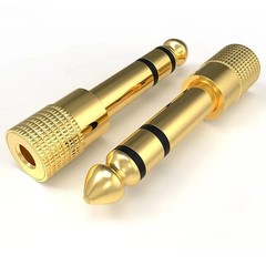 TRS Stereo Audio Headphone Adapter 6.5mm 1/4″ Male to 3.5mm 1/8″ Female Jack