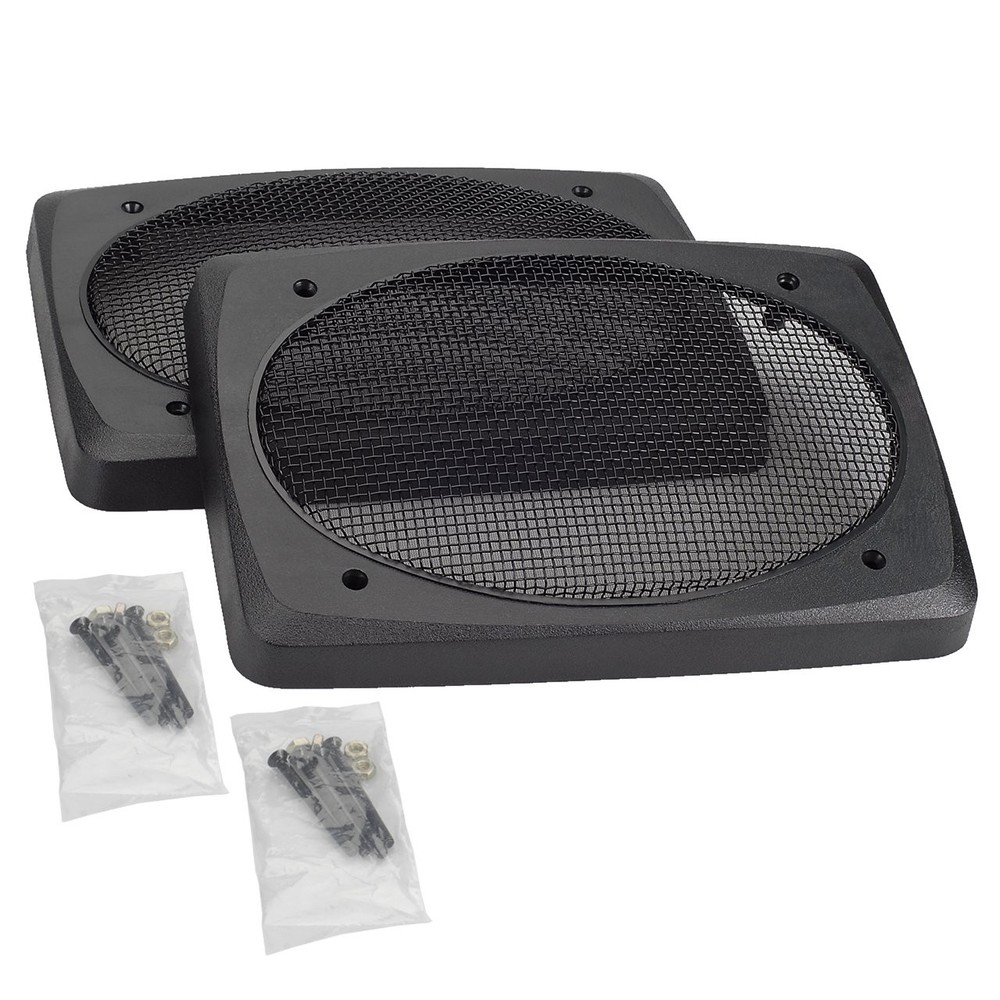 6×9″ Speaker Grills Black Wire Mesh Pair ABS Frame Fits Most 6×9 Speakers