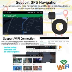 Android 16 Carplay GPS Navi WiFi Double 2Din Touch Screen Car Stereo Radio 10.1″