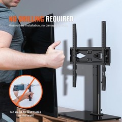 TV Stand Mount Swivel Universal 32″-55″ TVs Adjustable Height Heavy Duty