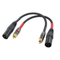 RCA to XLR Cable, XLR Male to RCA Male Audio Adapter Cable, 4N OFC 20AWG Shielde
