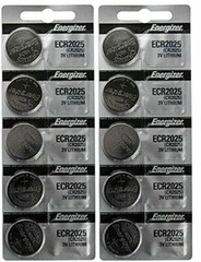 50 FRESH Genuine Energizer CR2025 2025 3V Coin Button Battery Fast Shipping