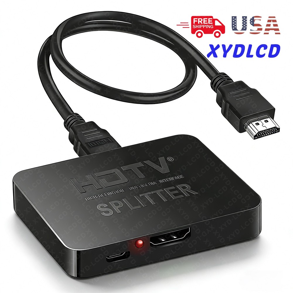 New HDMI v2.0 Splitter 1 In 2 Out HDCP 2.2 4K@60Hz UHD 3D Ultra HD For 4K*2K US