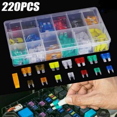 220pc Blade Fuse Assortment Auto Car Truck Motorcycle Fuses Kit ATC ATO ATM