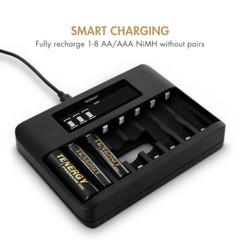 Tenergy TN480U TN474U USB Charger with AA AAA NiMH Rechargeable Battery