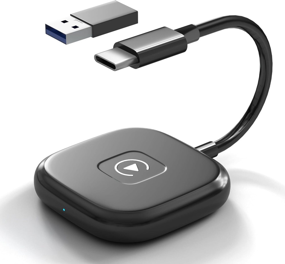 Kiuudre Wireless CarPlay Adapter, 2023 Upgrade Plug and Play Dongle Iphone