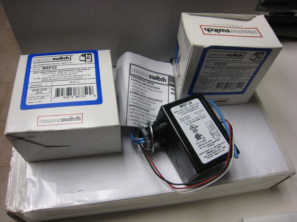 2 yes 2 NEW SENSOR SWITCH MINI POWER PACK SLAVE MSP20 120/277 VAC 50/60 HZ