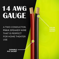 10 AWG 100 FEET 10/2 Gauge Car Home Audio Speaker Wire RED BLACK Cable