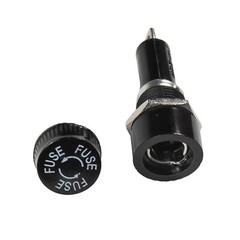 HQRP Screw Cap Panel Mount Fuse Holder for 6x30mm 30A 250V AC, R3-14A2 BK/HKP-R
