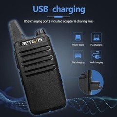 RT22 Walkie Talkies, Mini 2 Way Radio Rechargeable, VOX Handsfree, Portable, …