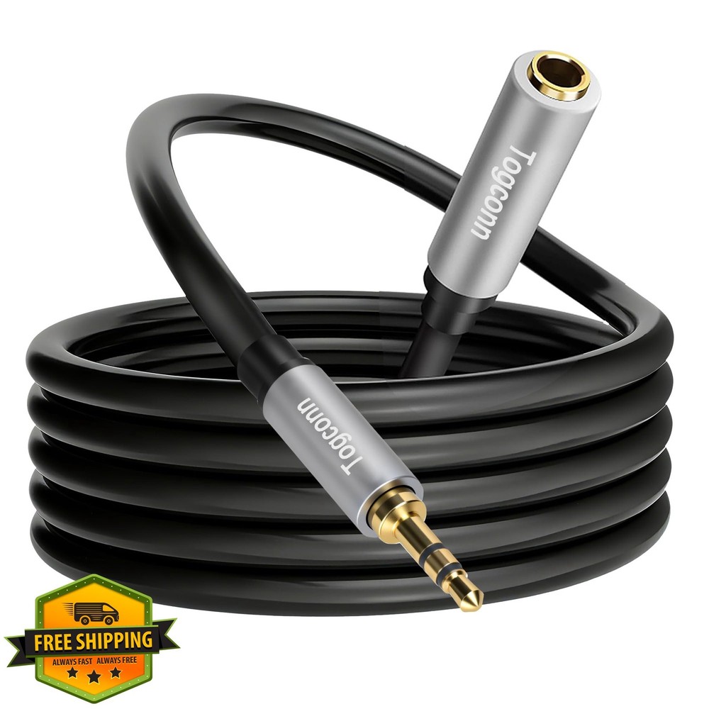 Togconn 6 Feet 3.5mm Male to 6.35mm Female Cable Adapter