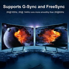 2 PCS 3ft Braided DisplayPort DP To DP Cable 4K 2K@165Hz/144Hz/120Hz Male
