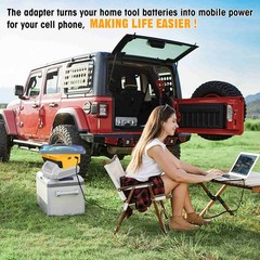 For Dewalt 20V Batteries Wireless Charger Adapter W/2-Port USB Type-C Port