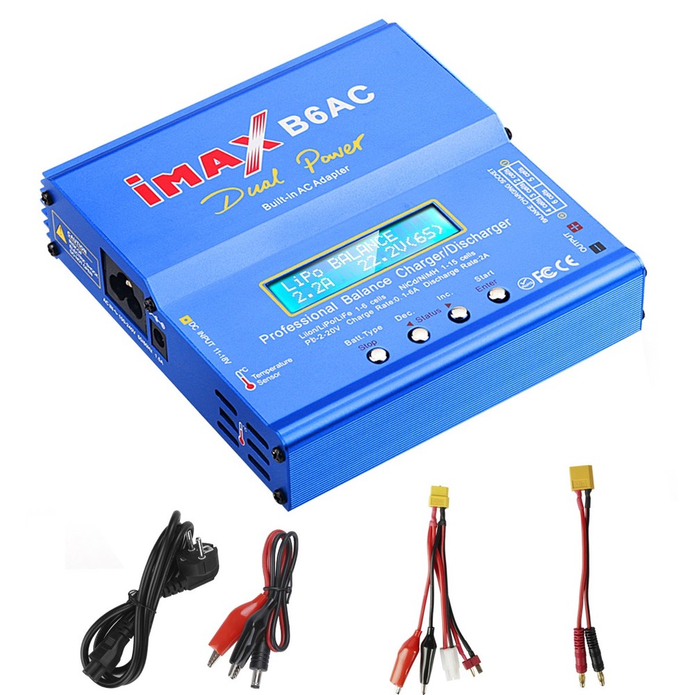 B6 RC Battery Charger 80W Mini Lipo Balance Charger/Discharger with Power Supply