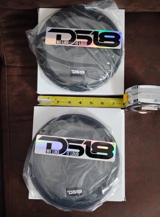 DS18 PRO-GRILL6MS/BK 6.5″ Speaker Grilles Pair Black Metal Mesh Covers