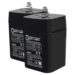 Mighty Max ML5-6S -6 Volt 5 AH, Spring S2 Terminal, Rechargeable – Pack of 2