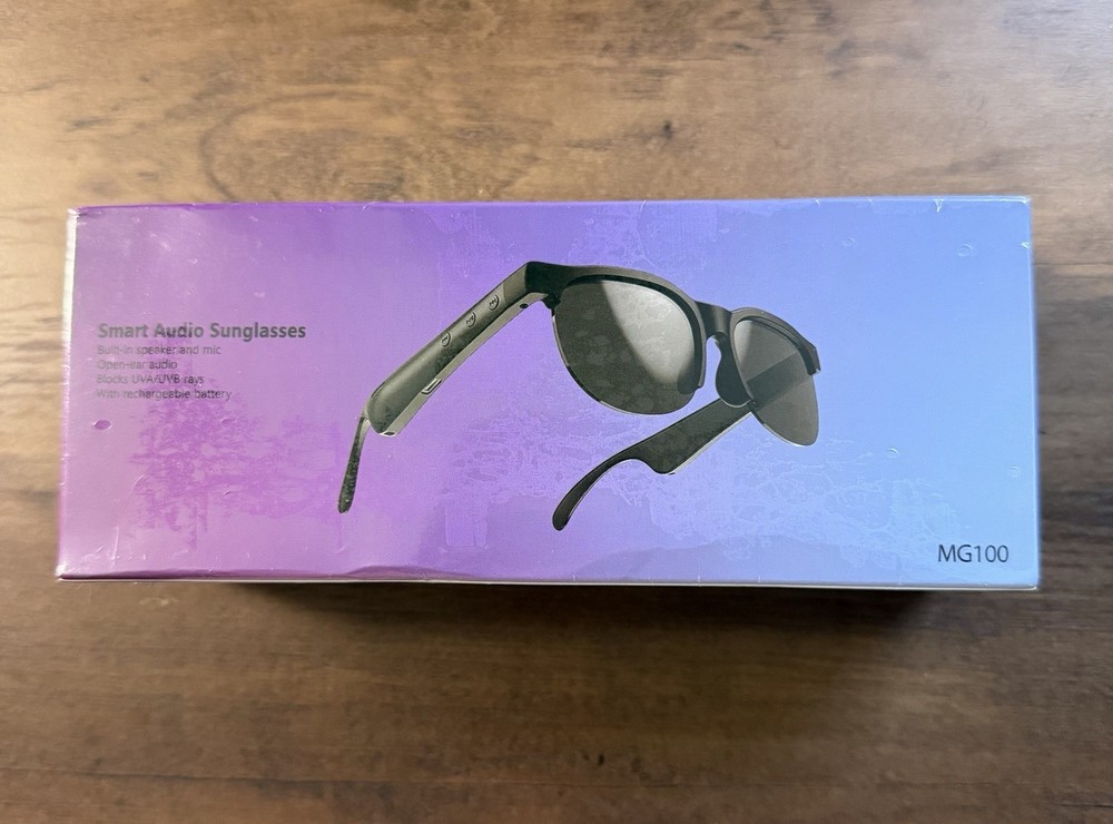 Bluetooth Smart Audio Sunglasses Wireless MG100 – Purple with Plano Lens – NEW