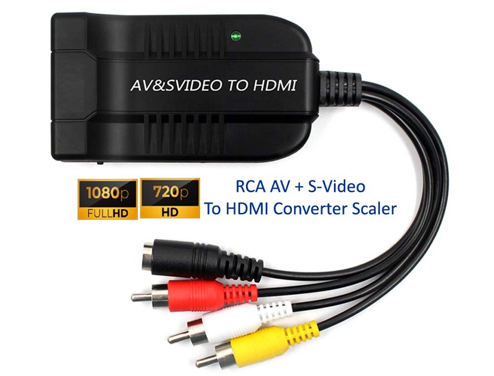 Analog RCA A/V S-Video To 1080p HD Up Converter Scaler