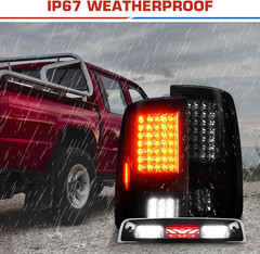 2009-2022 Dodge Ram 1500 2500 3500 Smoke Lens LED Tail Light–Compatible Replacem
