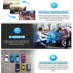 Car DVR Dash Cam WiFi GPS FHD 4 Lens*1080P Dashboard Camera 24Hr Parking Monitor