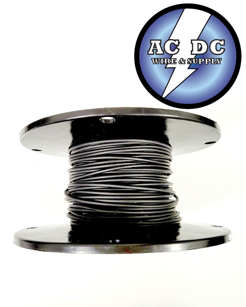 AUTOMOTIVE WIRE 12 AWG HIGH TEMP TXL STRANDED COPPER WIRE BLACK 100 FT REEL USA
