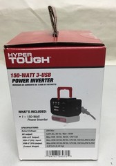Hyper Tough 150W Power Inverter with 3 USB Ports DC 20V to AC Outlet(6070)