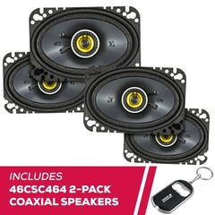 Kicker 2 Pairs Of 46CSC464 CS Series 4″x6″ 2-Way Coaxial Speakers w/ 150W Peak