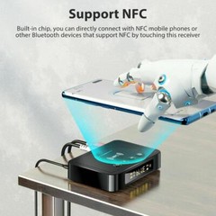 3.5mm AUX To RCA Wireless Audio NFC Adapter Bluetooth5.0 Receiver FM Transmitter