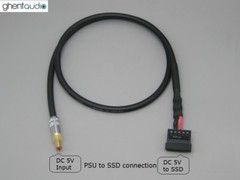 DC33 — Oyaide DC plug to Molex SATA(5V) Canare 4S6 DC Cable for SSD connection
