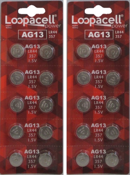 LR44 BATTERY (20 piece) LR44 357 A76 L1154 AG13 357 Alkaline Loopacell Battery