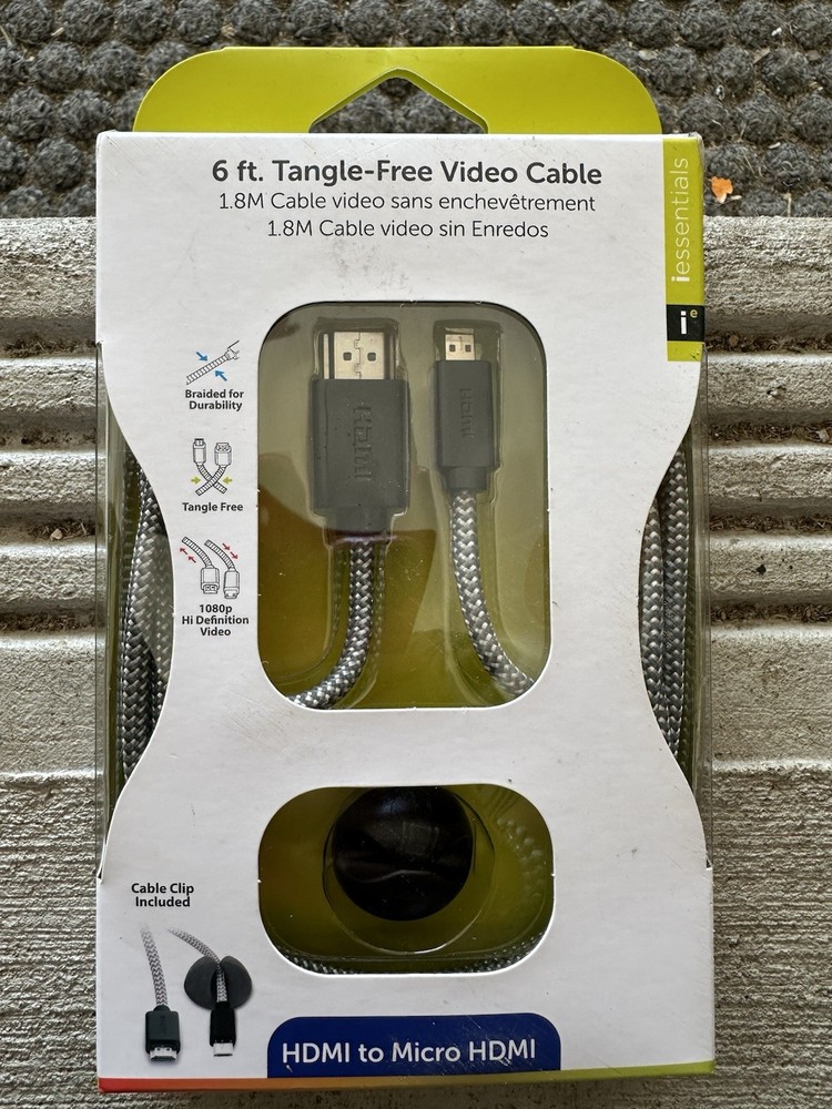 HDMI Fiber Cable 6ft Tangle-Free High-Speed with Ethernet for 1080P 3D Video