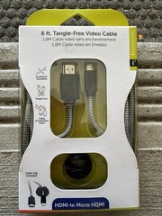 HDMI Fiber Cable 6ft Tangle-Free High-Speed with Ethernet for 1080P 3D Video