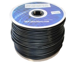 1000ft RG6/18AWG 6G-SDI (4K) Bulk Coax HD Video Cable 6Ghz Black
