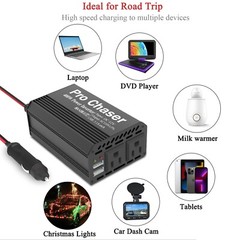 400W Power Inverters for Vehicles DC 12v to 110v AC Car Converter w/ USB-C